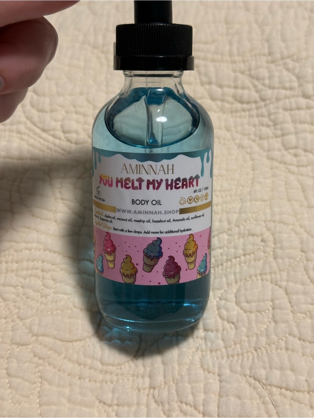 Aminnah “You Melt My Heart” Body Oil!